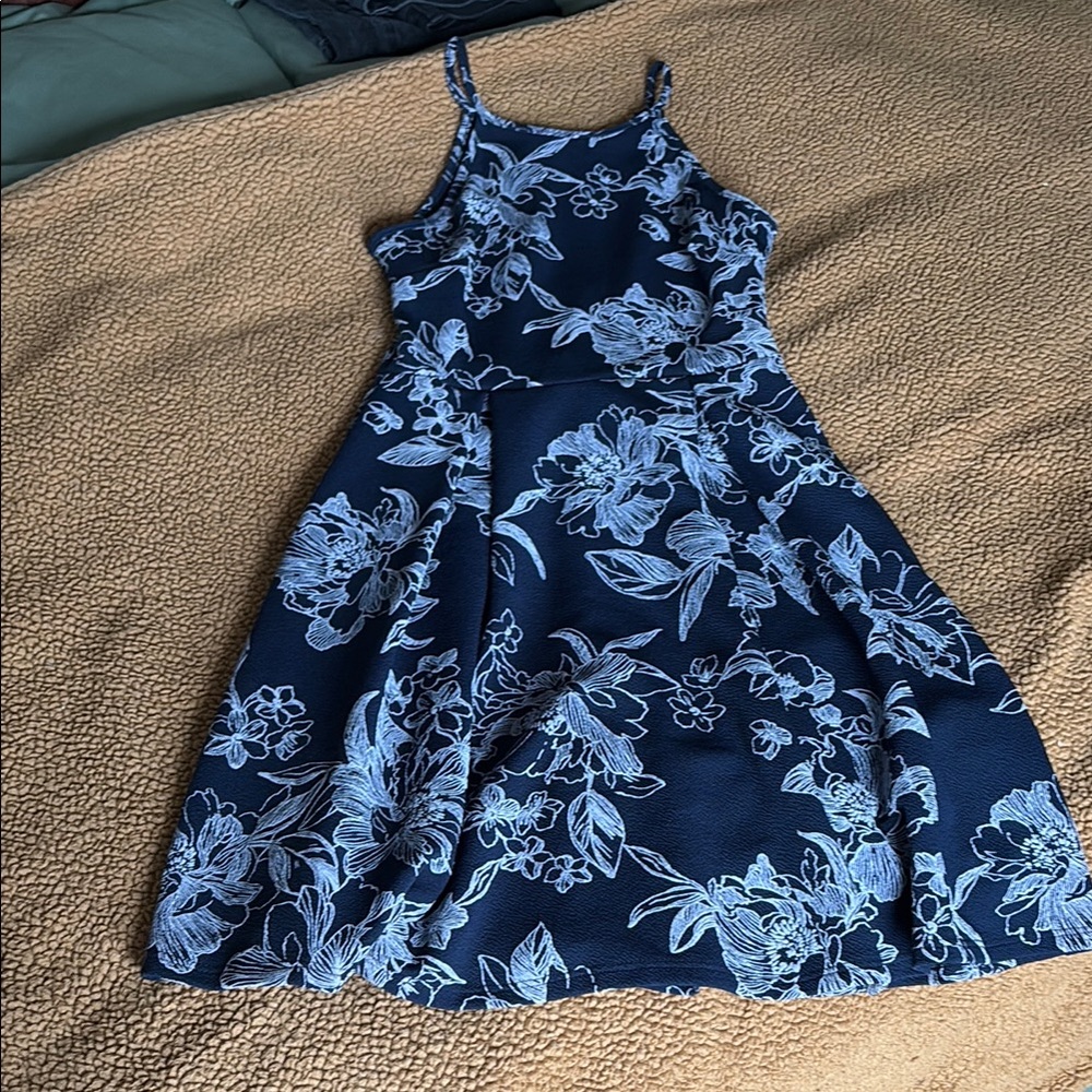 Floral Blue Dress